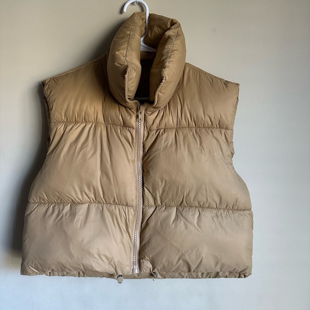 Tan Puffer Vest